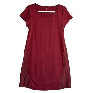 Garnet Hill Sz S Organic Cotton Tencel Silk Above Knee T-Shirt Dress Sustainable